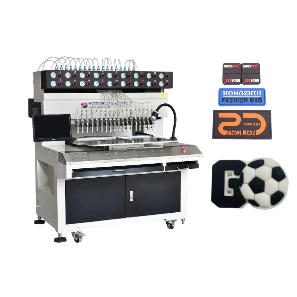 Emoji figure soft pvc keyring filling machine